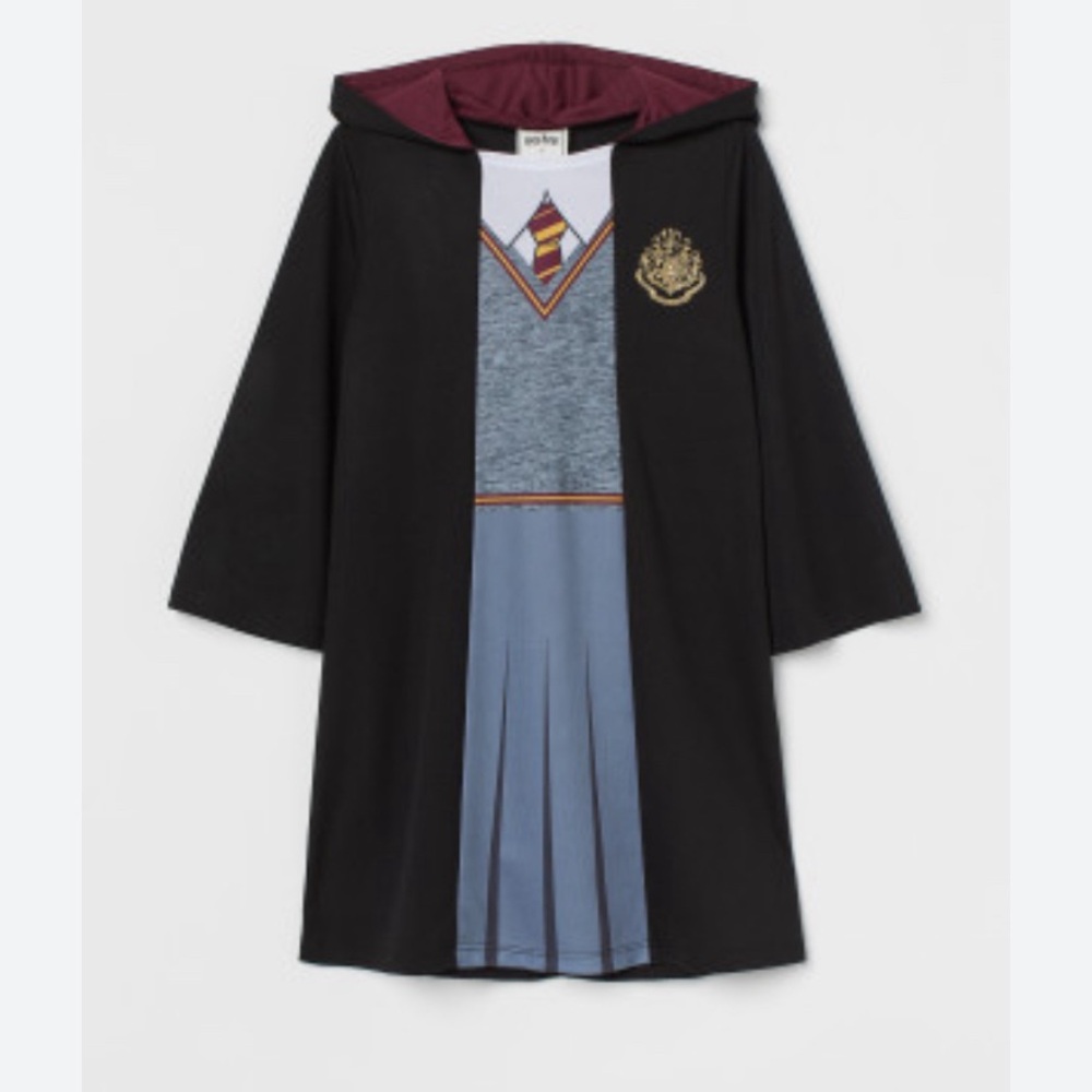 Harry Potter X H & M Fancy Dress Costume girl 6x/7 black white maroon